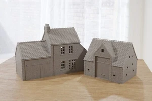 Normandía French Farm Set - Mesa Wargaming Segunda Guerra Mundial Terreno impreso en 3D miniatura - Imagen 1 de 6
