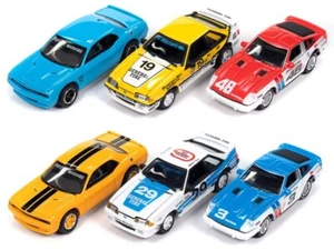 1/64 Johnny Lightning 88 Saleen #19 #29 Mustang Challenger & Bre Datsun 280Z - Imagen 1 de 11