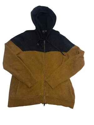 Suéter Armani Exchange Para Hombre Grande Sherpa Sudadera con Capucha Cárdigan Cremallera Completa Negro Óxido Foto 1 de 4