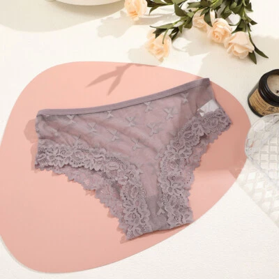 Mujeres Sexy Bragas Ropa Interior Damas Mariposa Encaje Bragas Sin Costuras Calzoncillos 🎀 Foto 1 de 4