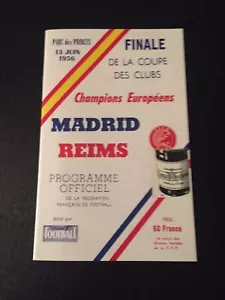 Programm Finale EC Landesmeister 1956 : Real Madrid - Stade Reims / Reprint ! - Bild 1 von 2