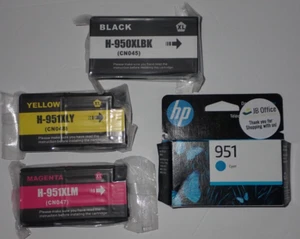 Tintenpatronen für HP Schwarz 950XL & Magenta, Gelb 951XL & 951 Cyan (Marke HP) - Bild 1 von 4