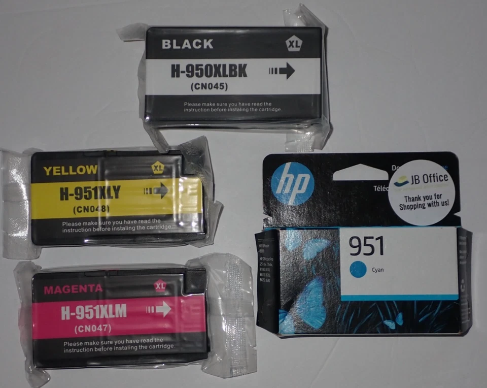 Cartuchos de tinta para HP negro 950XL y magenta, amarillo 951XL y 951 cian (marca HP) Foto 1 de 4
