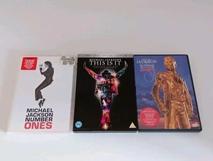 Michael Jackson DVD VIDEO BUNDLE: HIStory On Film-Vol II, NO. ONES, THIS IS IT - Picture 1 of 11