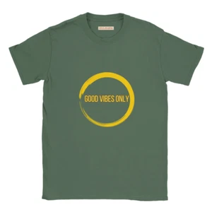 Good Vibes T-Shirt | Positive Energy Tee | 100% Cotton Inspirational Shirt - Picture 1 of 14
