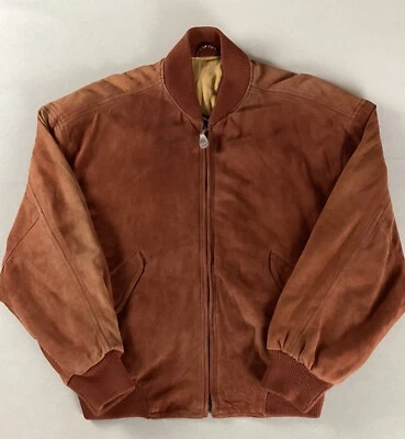 Vintage Hugo Boss Suede Leather Bomber Jacket Size 54 - Image 1 of 4
