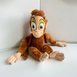 Vintage Disney Abu from Aladdin Movie Plush 16” Hard Face Brown Monkey - Picture 1 of 3