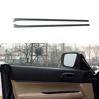 Carbon Fiber Front Door Decorative Strip Trim Cover For Subaru Forester 2005-08 - image 1 of 4