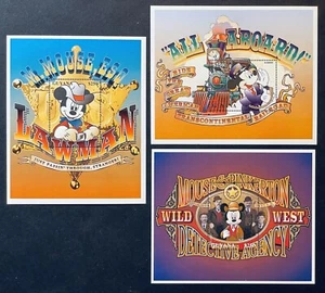 GUYANA DISNEY CARTOONS WILD WEST STAMPS 3 S/S MNH 1996 TRAIN DETECTIVE LAWMAN 1 - Picture 1 of 4
