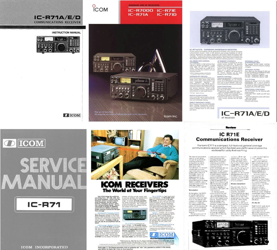ICOM IC-R71A R71A MANUAL DE INSTRUCCIONES + MANUAL DE SERVICIO + FOLLETO A COLOR Foto 1 de 1