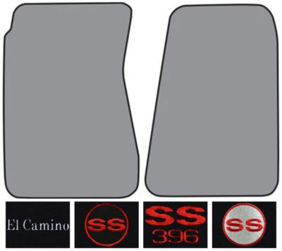 Alfombra Chevrolet El Camino 1968-1972 bucle logotipo alfombrilla 2 piezas Foto 1 de 2