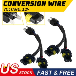 Conversion Wire 9003 H4 TO 9005 9006 Two Harness Head Light Adapter Plug Play - Picture 1 of 8
