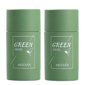 2PK Green Tea Clay Mask Stick Purifying Deep Cleansing Face Moisturizing - Picture 1 of 6