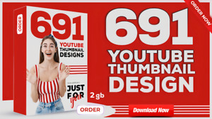 691 YouTube Thumbnail PSD Pack - Designs accrocheurs - Téléchargement instantané