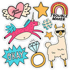 Heart Breaker Unicorn Ilama Pink 2.25 In Sticker Kit Decal