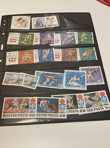 Hungary Stock Page With 1962-1976 Sport Select Stamps 39 Pcs, CTO, - Picture 1 of 10