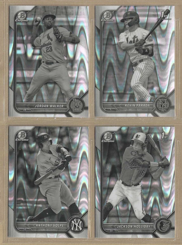 2022 Bowman Draft CHROME BLACK & WHITE RAYWAVE Parallel -- PICK ANY YOU WANT - Image 1 of 1