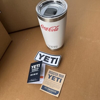 Yeti Coca-Cola Coke Rambler 20 OZ Vaso MagSlider Tapa NUEVO Edición Limitada Foto 1 de 4