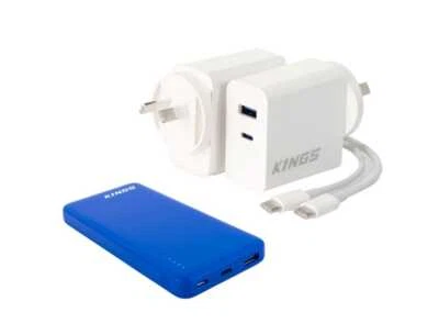 Kings 65W USB Charger USB C and USB A + 10,000mAh Lithium Portable Power Bank - image 1 of 4