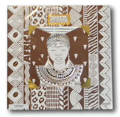 Arte collage mujer samburu tribal sudafricana en relieve de metal ICONZ - NUEVO Foto 1 de 2