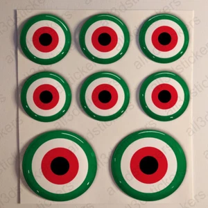 Kuwait Stickers Roundel Cockade Rond 3D Resin Domed Air Force Sticker - Picture 1 of 1