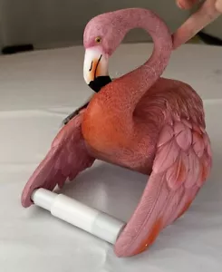 Pink Flamingo Toilet Paper Holder, Beachy, Bird, Zoo - Picture 1 of 10