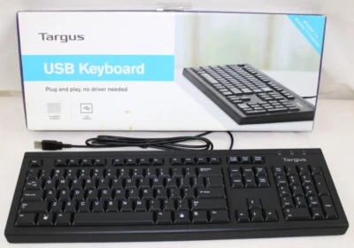Targus USB Standard Size Corporate Plug and Play Keyboard AKB30USZ 104 QWERTY - Image 1 of 4
