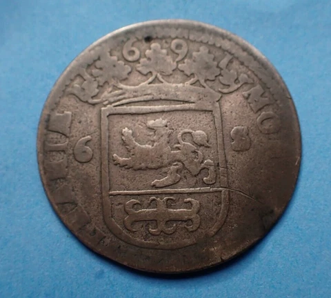 Netherlands, Zutphen 1691, - 6 Stuivers, silver, as shown Cover