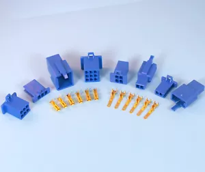 Quality 2.8mm Blue Mini Connector Kits 2 3 4 6 9 Way Motorbike Motorcycle Car - Picture 1 of 28