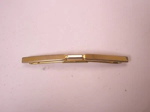 2-1/16" Flat Front Gold Plated Vintage SWANK B&W Collar Bar L12 - Picture 1 of 6