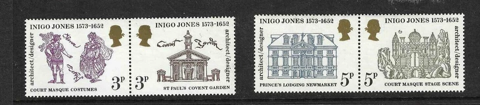 Gran Bretaña SC # 701-704 Indigo Jones 400 aniversario. MNH Foto 1 de 1