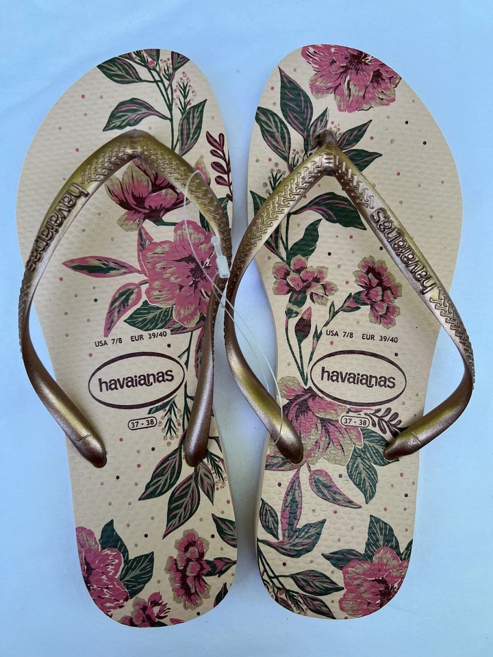 AUTÉNTICAS SANDALIAS HAVAIANAS DELGADAS CHANCLAS MUJER TALLA 6 - NUEVAS Foto 1 de 4