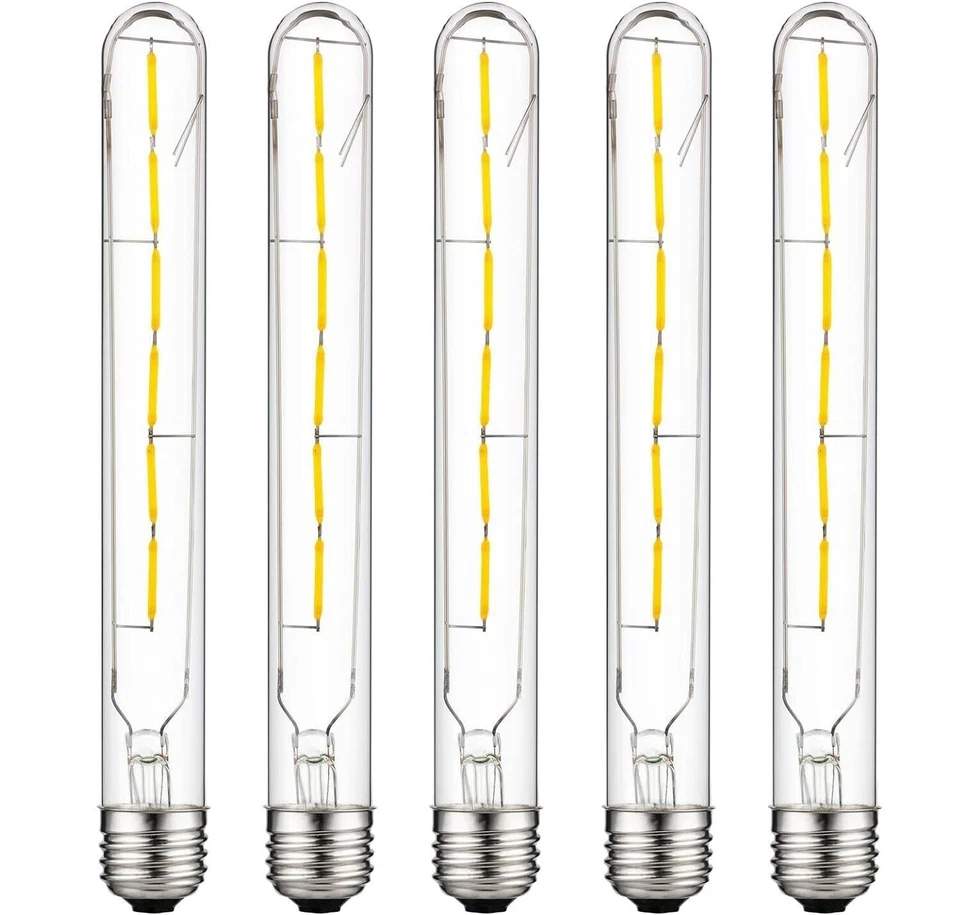 5Pack T8 Tube Light Bulb, Dimmable Edison Style, 2700K, 5W(40W), 430LM, E26 - Image 1 of 1
