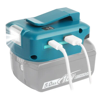 WAITLEY Adp05 Power Source Battery Adapter with USB Phone Charger for Makita 14.4v 18v