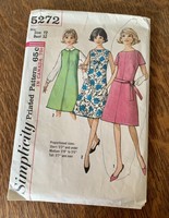 Original Vintage 1960s Butterick Jacket /& Shift Dress Pattern 5414 Size 22-12 Bust 45 Factory Folded Complete w Instructions