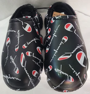 Champion Mens Super Meloso Wrap Slip On Black Clogs Slides Size 9 - Picture 1 of 3