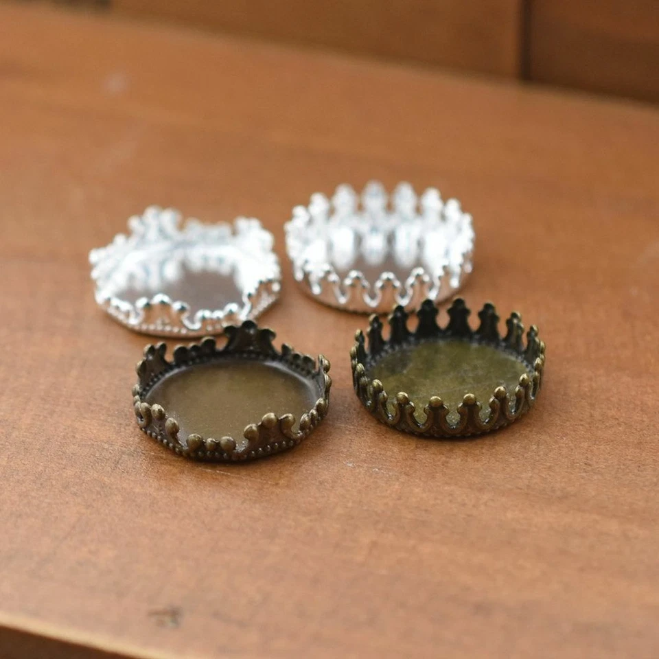 15 piezas 15 mm camafeo ajuste dijes base cabujón bandeja colgante herramientas para hacer joyas Foto 1 de 4