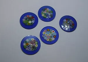 1 MURRINA MILLEFIORI VENEZIANE MOSAICO COLORATA TONDA 26 mm. Blu Murrine Glass - Bild 1 von 1