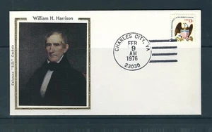 USA Presidents / William H. Harrison . ( NOT A FDC ). Colorano Silk Cachet - Picture 1 of 1
