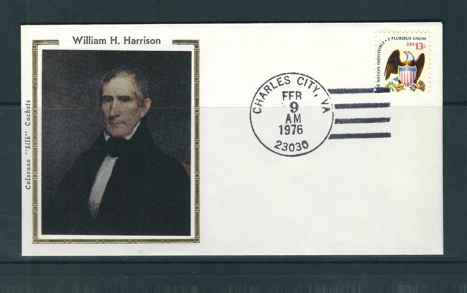 USA Presidents / William H. Harrison  . (  NOT A FDC ). Colorano Silk Cachet - Image 1 of 1