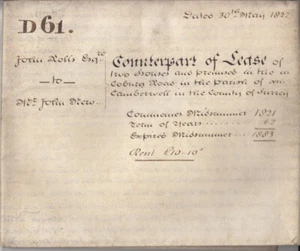For the Rolls-Royce Owner Who  / Original Manuscript Indenture Signed 1822 - Picture 1 of 2