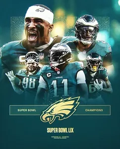 Super Bowl LIX Champs Philadelphia Eagles POSTER 24 X 36 INCHES Sweet! - Picture 1 of 2