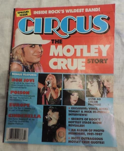 CIRCUS MAGAZINE 7/31/87 MOTLEY CRUE STORY. BON JOVI CINDERELLA POISON SPECIAL - Bild 1 von 1