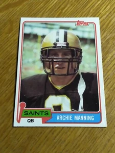 1981 Topps Football #158 New Orleans Saints Quarterback Archie Manning EX-Nr Mt - Picture 1 of 2