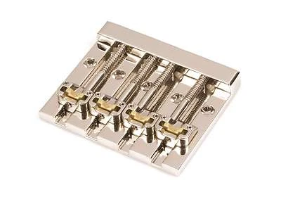 Hipshot KickAss Bass Bridge Nickel, Retrofits 5 Hole BadAssII® 5K400N - NEW - Image 1 of 3