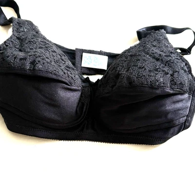 Sujetador Vintage Negro Encaje Hecho en EE. UU. Talla 36 B Hecho por Airway en EE. UU. Etiqueta Foto 1 de 4