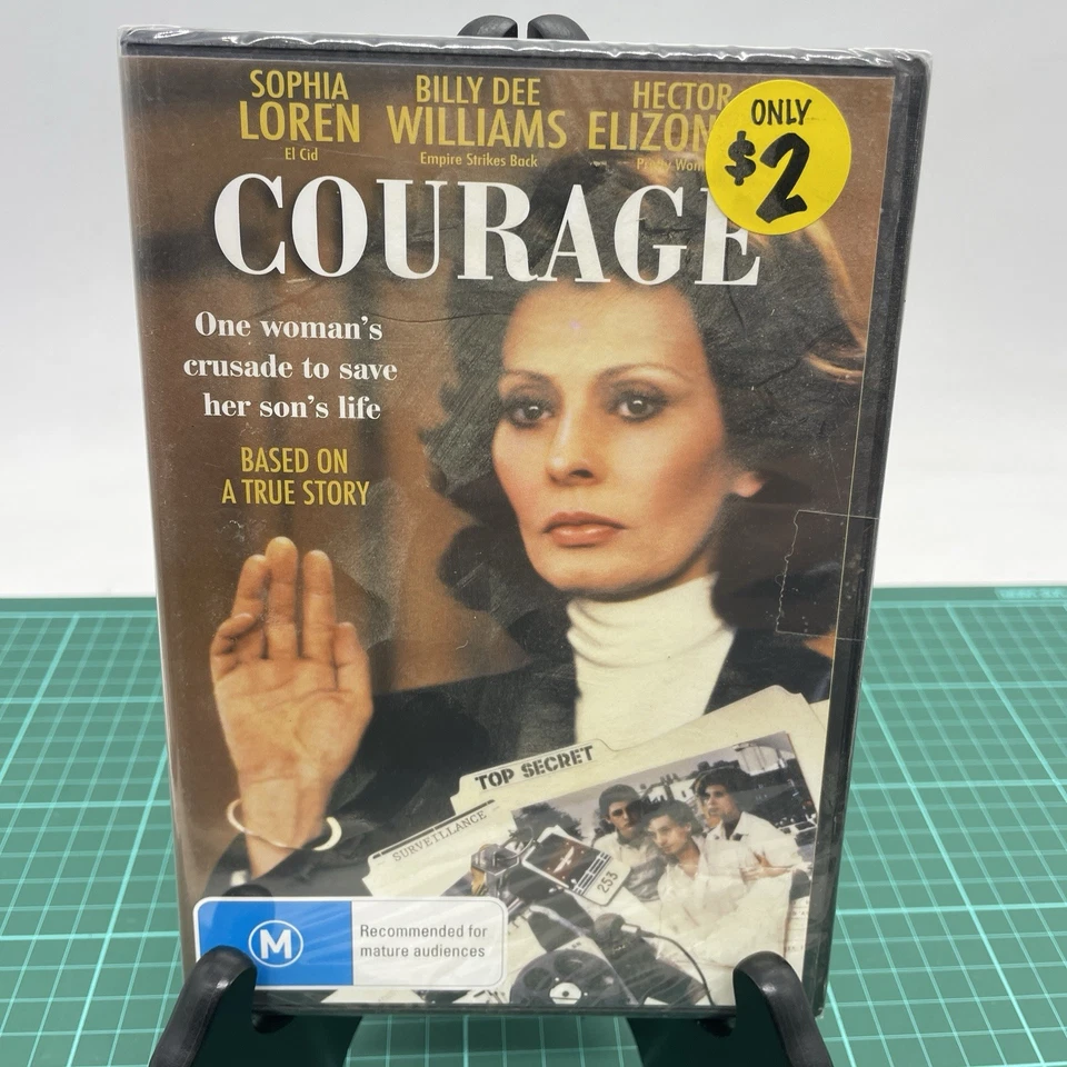 DVD COURAGE Sophia Loren Billy Dee Williams Elizondo 1986 R4 Brand New & Sealed - Image 1 of 4