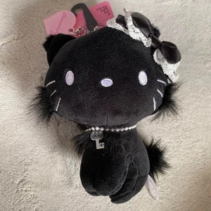 Black Charmmy Kitty Black White Bow Hello Kitty Plush Doll Brand Japan - Picture 1 of 2