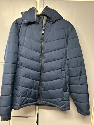 GUESS Herren Winterjacke Größe L - Blau - Jacke mit abnehmbarer Kapuze - Bild 1 von 4