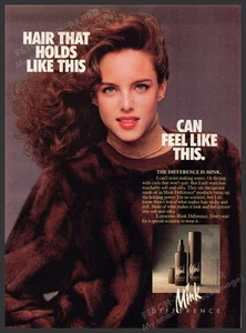 Mink Difference 1980s Print Advertisement 1989 "Hair that holds like this" Ad - Picture 1 of 1